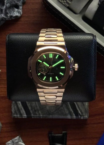 SILLNAUT ROSE GOLD OPEN HEART BLACK MOD